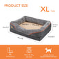 Jumbo Large Orthopedic Dog Bed Memory Foam Quilted Bolstered Pet Sofa Couch Elevated Cushion Warm Waterproof Mattress