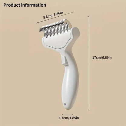 Stainless Steel Dog Hair Removal Brush – Curved Comb for Long-Haired Dogs & Cats