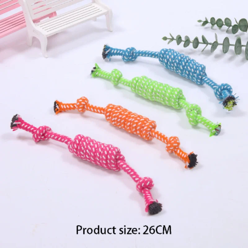 Mini Dog Toys Interactive Cotton Rope Chew Ball Toothbrush Puppy Toy for Teething Large Small Dogs Pet Accessories