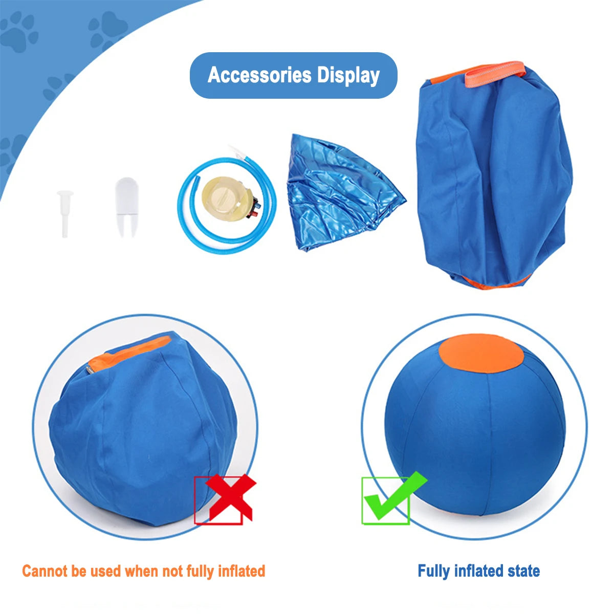 Inflatable Dog Ball – Large Outdoor Interactive Training Toy for Dogs