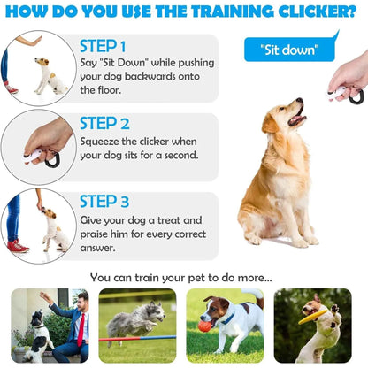 Wrist Strap Pet Training Clicker, Durable Lightweight Tool for Dog Cat Bird Horse Behavior Training