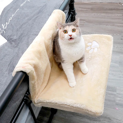 Cat Radiator Hammock Bed – Warm Fleece Hanging Basket with Iron Frame