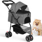 Pet Stroller For Small Medium Cats&Dogs 3 Wheels Foldable with Breathable Mesh Canopy Pet Travel Carrier Suitable Outdoor Travel
