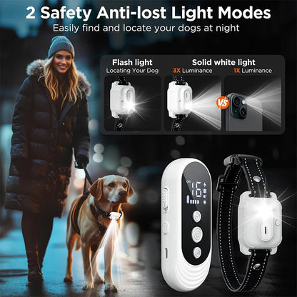 3300ft Waterproof Dog Training Collar – IP67 Shock, Vibration & Sound Remote Control