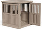 Dog Crate End Table – Lockable Indoor Kennel Nightstand for Small & Large Dogs