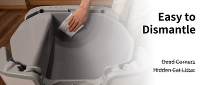 F6 Self-Cleaning Cat Litter Box – Automatic, Open-Top, Odor Control