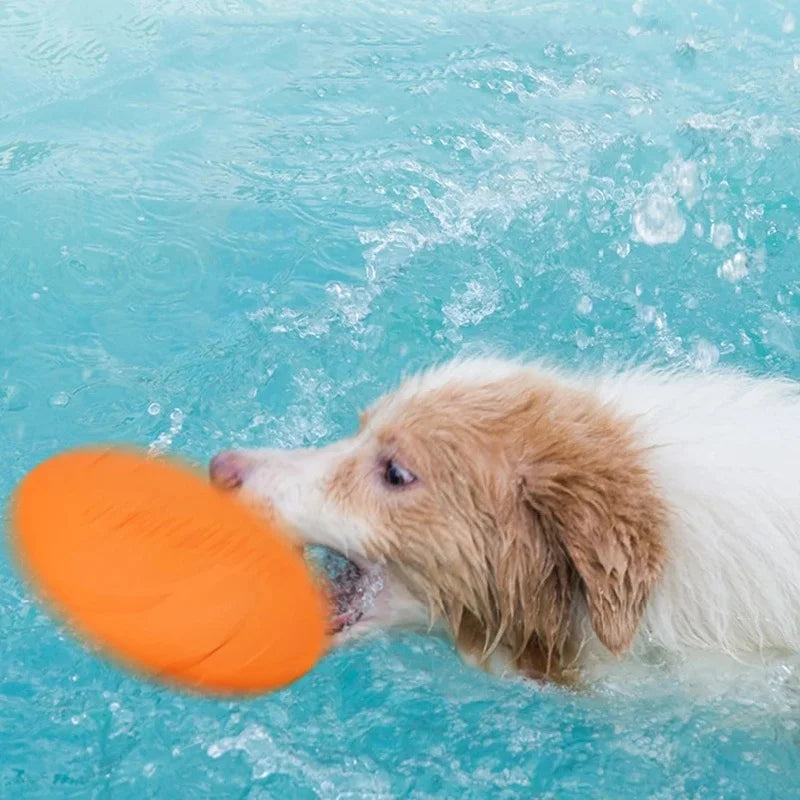 Pet Dog Flying Disk Toy Silicone Material Environmentally Friendly Anti-Chew Dog Puppy Interactive Training Pet Supplies E2