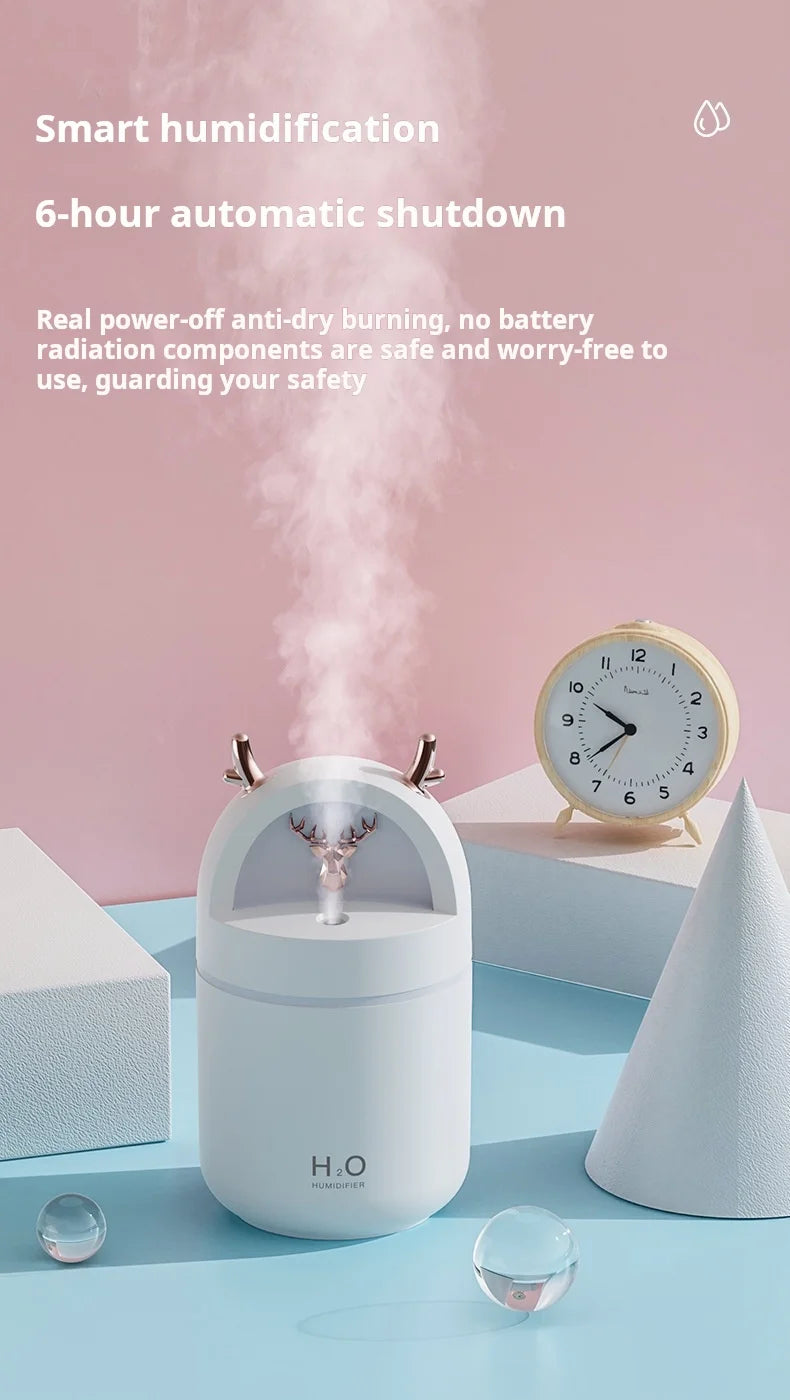 Mini USB Desktop Humidifier – Quiet Ultrasonic Aromatherapy Air Humidifier for Home & Office