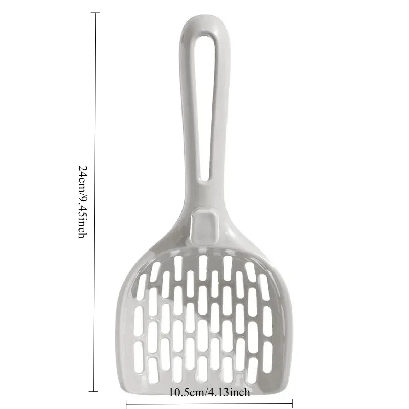 Self-Cleaning Cat Litter Scoop with Stand – Plastic Shovel & Base for Kitten Toilet Maintenance