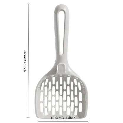 Self-Cleaning Cat Litter Scoop with Stand – Plastic Shovel & Base for Kitten Toilet Maintenance