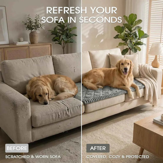 Winter Thick Flannel Sofa Cushion Grid Plush Seat Cover Warm Soft Fluffy Chaise Lounge Mat Couch Protector Living Room