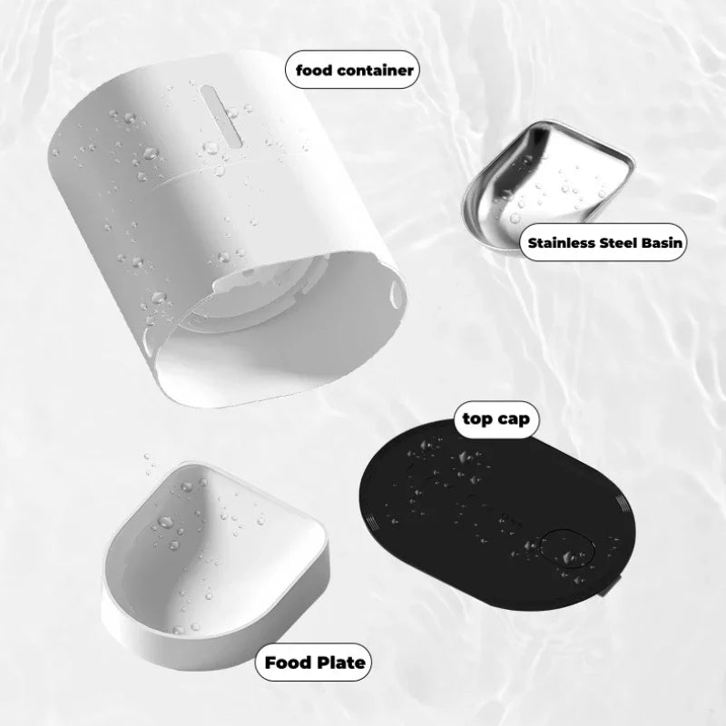 Video Automatic Pet Feeder with HD Camera, Food Dispenser for Cats and Dogs WiFi Smart Feeder with Camera 4L 2-Way Audio,Mobile