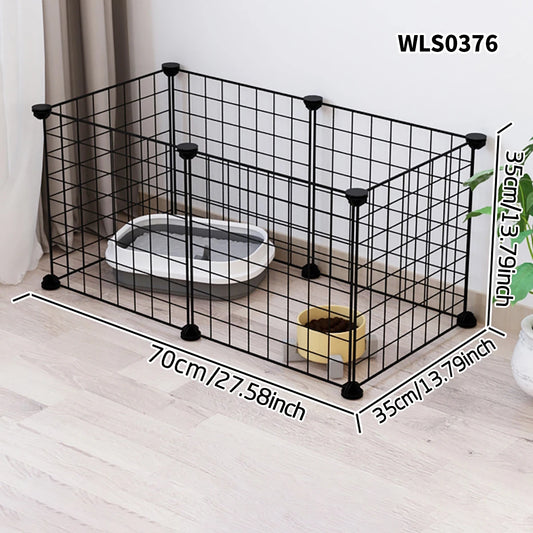 Cat and Dog Pet Fence Indoor Enclosure Freely Combinable Cat Cage Dog Cage Training Isolation Toilet Area for Small and Medium-Sized Dogs