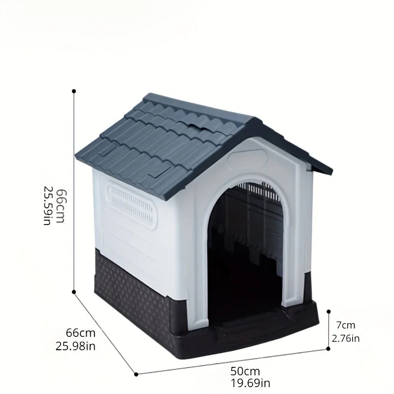 Rainproof Four-Season Outdoor Dog House – Moisture-Proof Villa Kennel for Small Dogs up to 15kg - Bdba PK