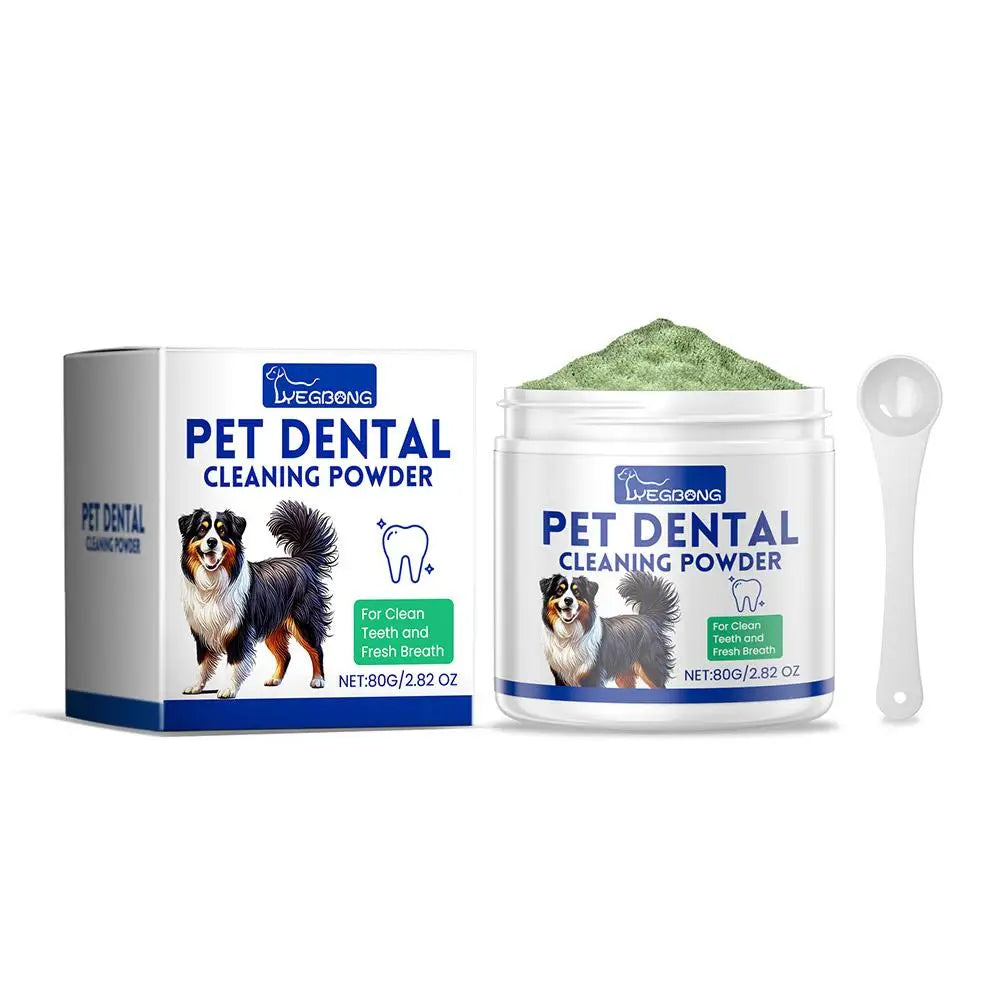 Dog Teeth Cleaning Powder  Prevents Tartar Eliminates Oral Odors Plaque Remover Dental Cleaning Powder