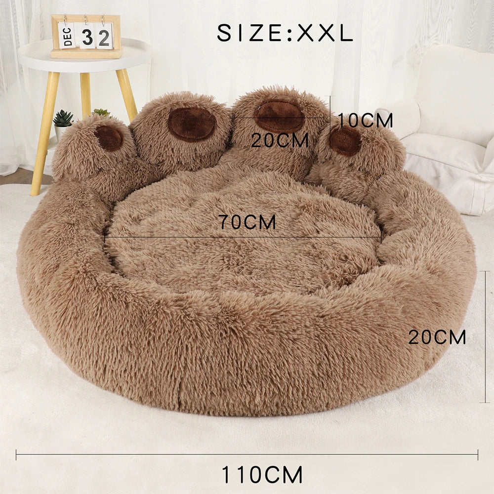 Plush Dog Sofa Bed – Washable Pet Kennel for Small, Medium & Large Dogs