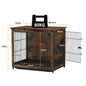 Wooden Dog Crate Furniture – Elevated Indoor Dog Kennel with End Table Top