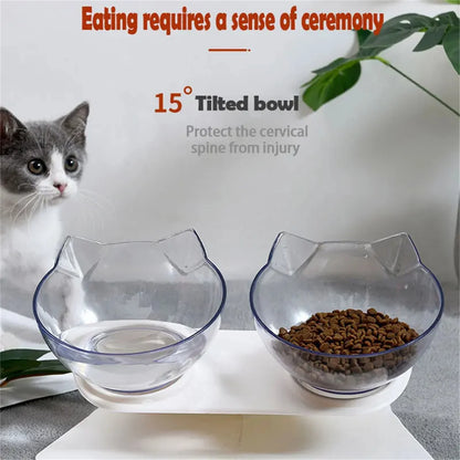 Non-Slip Double Cat Bowl Dog Bowl With Stand Pet Feeding Cat Water Bowl For Cats Food Pet Bowls For Dogs Feeder Product Supplies - Bdba PK
