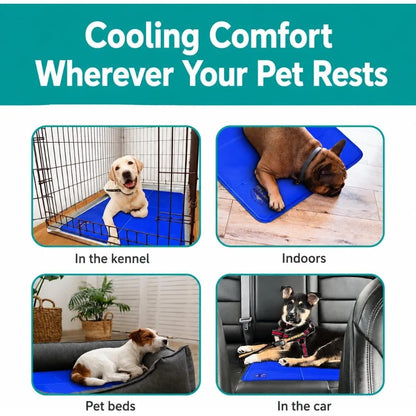 Self-Cooling Dog Mat 35"x55" for Large Dogs, Non-Toxic Gel Pad, No Electricity Needed