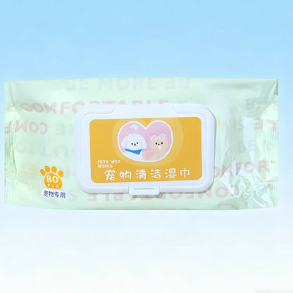 3 Packs, 80 Sheets Per Pack, Pet Wipes, Pet Wipes Specifically for Cats and Dogs, for Wiping Tear Stains, Cleaning Body Parts, No-Rinse, Deodorizing, Cleaning Wet Wipes