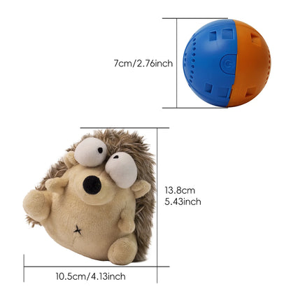 Interactive Dog Toy – Motion-Activated Vibrating Bounce Ball with Squeaky Plush Cover
