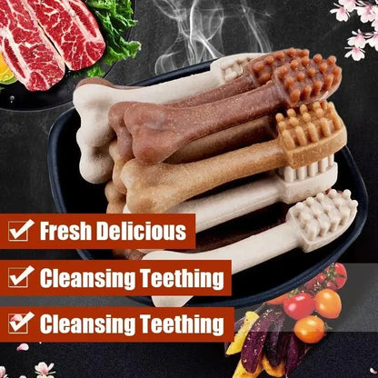 Bone-Shaped Dog Dental Chew Stick – Natural Toothbrush Treat for Puppies & Adult Dogs