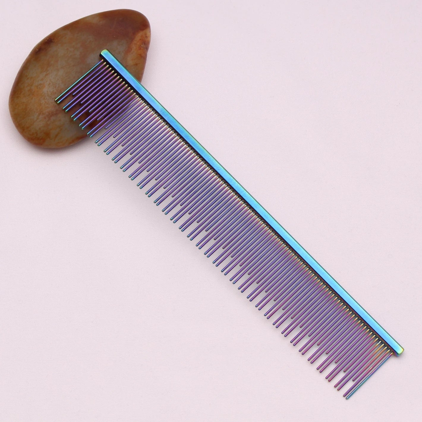 Copper Dog Grooming Combs Pet Boundary Knot Massage Tools Professional Salon Cat Hair Cleaning Crescent High Low Teeth 7817#