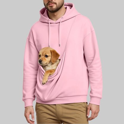 New Comfortable Sweater For Men Unisex Cat And Dog Bag Hooded Sweatshirt Pocket Pet Bag Holder