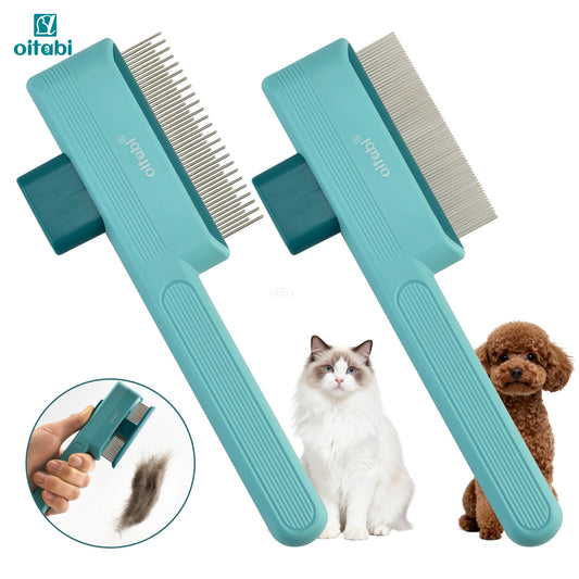 OITABI Self-Cleaning De-Shedding Comb – One-Click Pet Hair Removal for Dogs & Cats