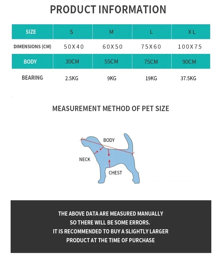 Pet Dog Kennel Cat Nest Teddy Bear Winter Thermal Mat for All Seasons Fully Washable Winter Large Dog Enclosed Pet Sleeping