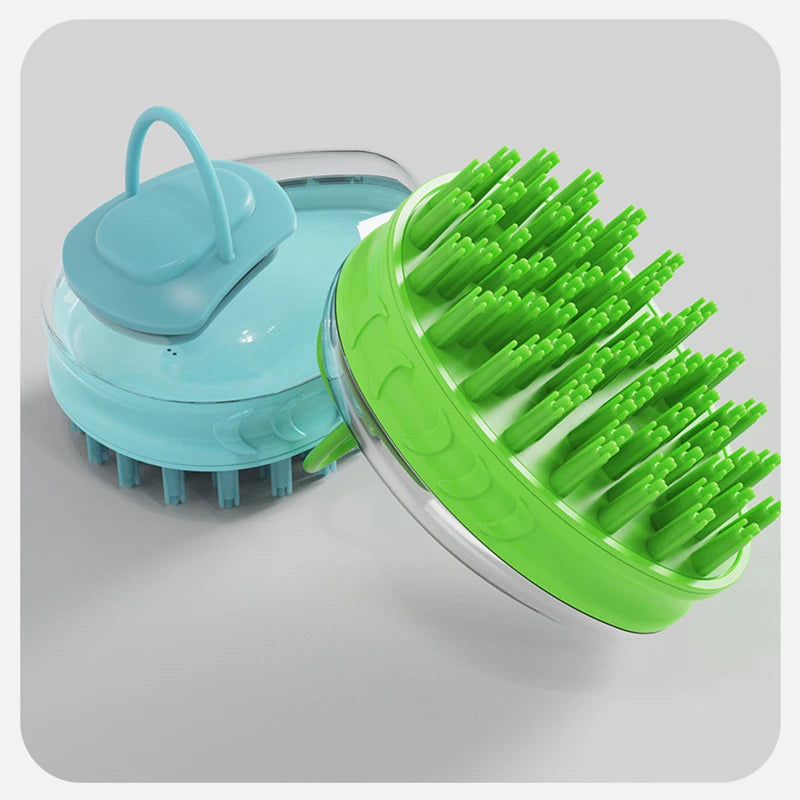 2-in-1 Silicone Pet Bath Brush – Grooming Massage Comb for Dogs & Cats