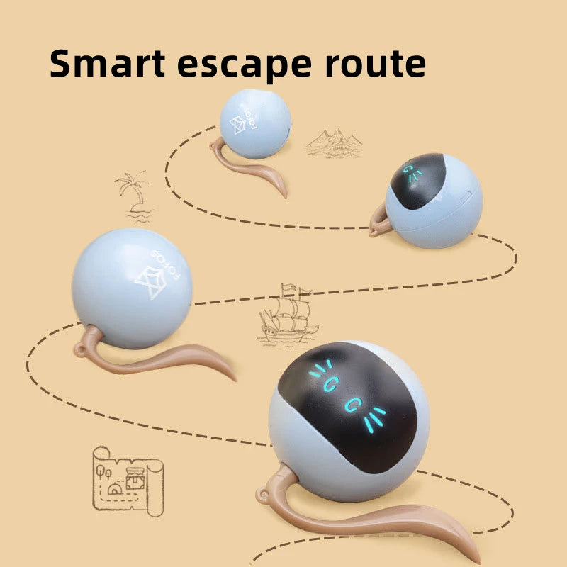 AI Smart Cat Ball Toy – USB Rechargeable 360° Rolling Interactive Cat Toy