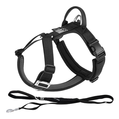 SMALL COMBINATION Large Dog Collar Harness and Leash Sets No pull Reflective Medium dog chest vest Pet German Shepherd Training