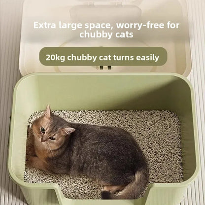 Large Size  Litter Box Full Enclosure Anti Odor Anti Splaing Cabinet  Toilet  Poop Pan Supplies Pet Care Accories