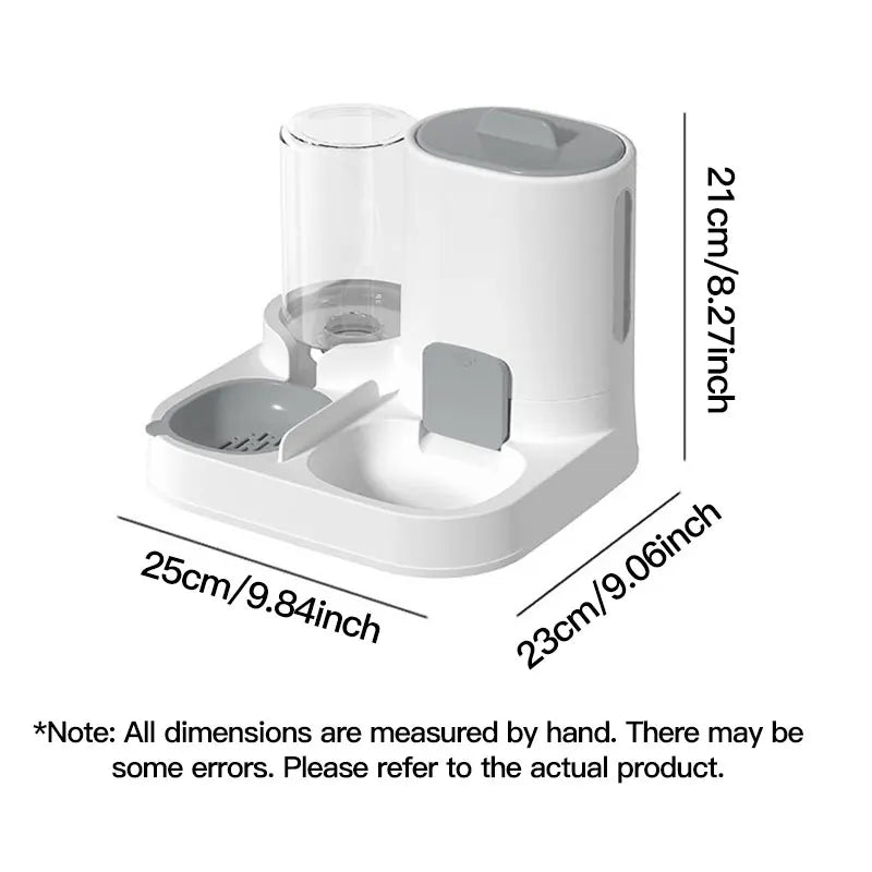 Portable Automatic Pet Feeder 2 In 1 Convenient Pet Supplies Waterer Food Container Removable Large Capacity Treat Dispenser C