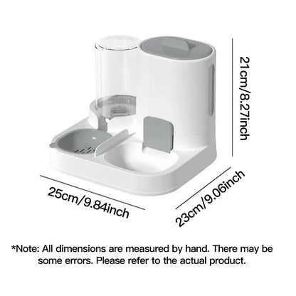 Portable Automatic Pet Feeder 2 In 1 Convenient Pet Supplies Waterer Food Container Removable Large Capacity Treat Dispenser C