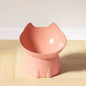 Elevated Cat Bowl Neck Protector Anti Vomiting Food Water Bowls for Indoor Cats Kittens Anti-Tip Plastic Raised Pet Feeding Dish