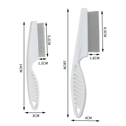 Stainless Steel Flea Comb for Dogs & Cats – Dense Teeth Pet Grooming Brush