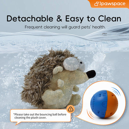 Interactive Dog Toy – Motion-Activated Vibrating Bounce Ball with Squeaky Plush Cover