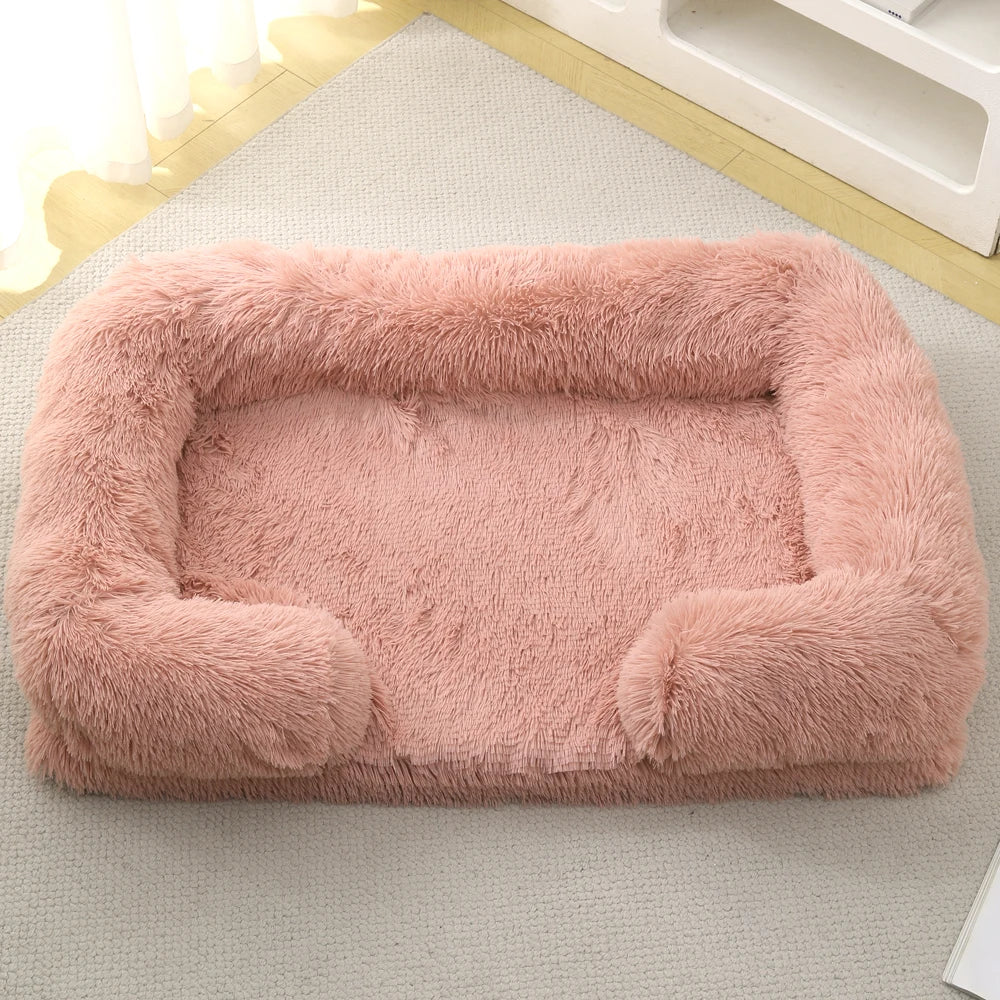 Luxury Winter Warm Large Dog Sofa Bed Dog Kneel Cat Mats House Cushion Pet Sleeping Sofa Beds Mat for Medium and Small Dogs