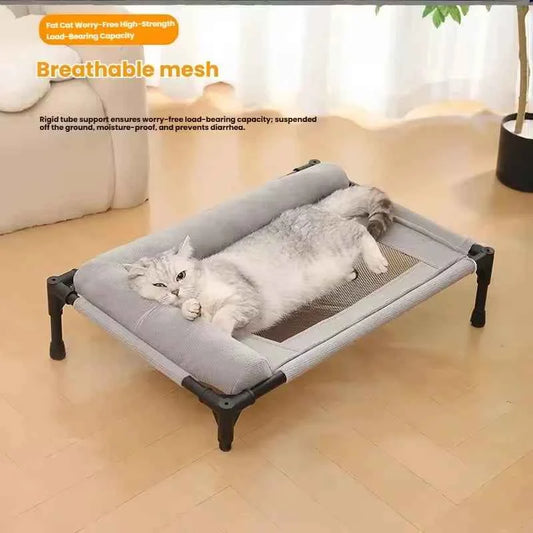 Elevated Cooling Pet Bed Breathable Dog Cot With Pillow Pad Four Seasons Use Moisture Proof Indoor Bed For Dogs And Cats