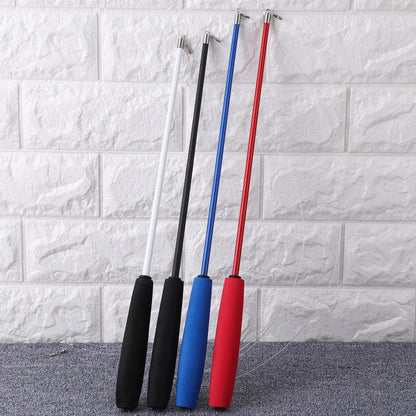 Cat Teaser Wands Three-section Telescopic Fishing Pole Wand Kitten Funny Catcher Teaser Stick Rod Interactive Stick Teaser Toys