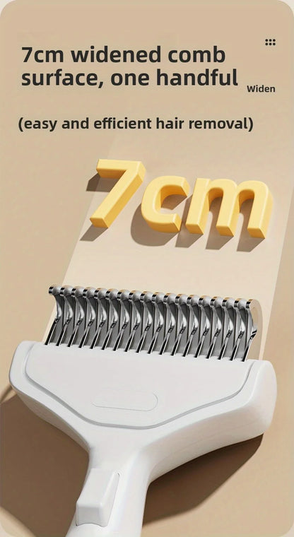 Stainless Steel Dog Hair Removal Brush – Curved Comb for Long-Haired Dogs & Cats