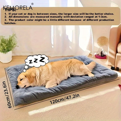 Extra Large Plush Dog Bed – Super Soft Polyester Crate Mat for Dogs & Cats