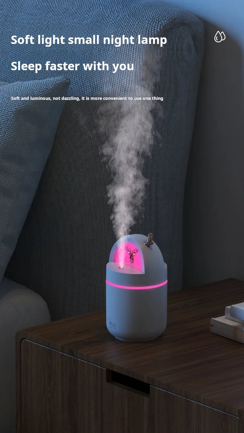Mini USB Desktop Humidifier – Quiet Ultrasonic Aromatherapy Air Humidifier for Home & Office
