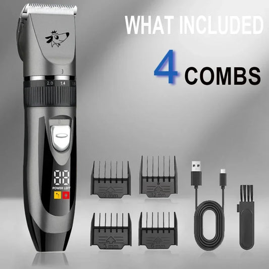 NIELSY Professional Pet Hair Clipper – Ceramic Silent Grooming Kit for Dogs, Cats & Rabbits