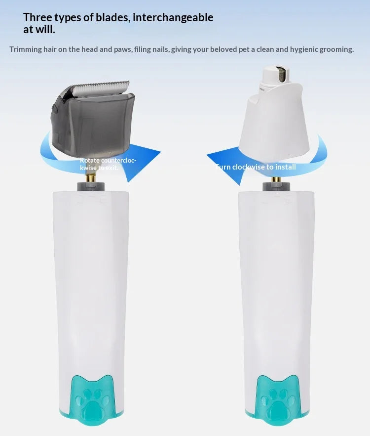 pet 7-in-1 hair suction device cat dog vacuum cleaner machine hair trimmer electric push cutting grooming shaving cleaning