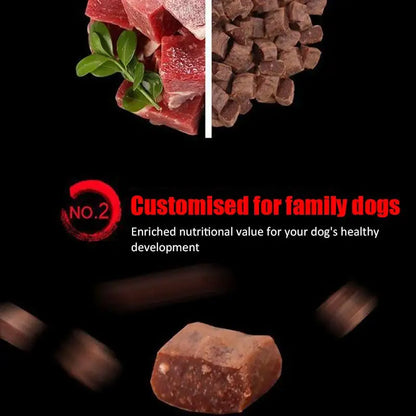 Beef Dog Treats – Chewy Diced Beef Training Rewards for Puppies & Adult Dogs