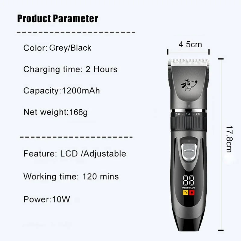 NIELSY Professional Pet Hair Clipper – Ceramic Silent Grooming Kit for Dogs, Cats & Rabbits