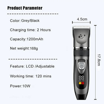 NIELSY Professional Pet Hair Clipper – Ceramic Silent Grooming Kit for Dogs, Cats & Rabbits